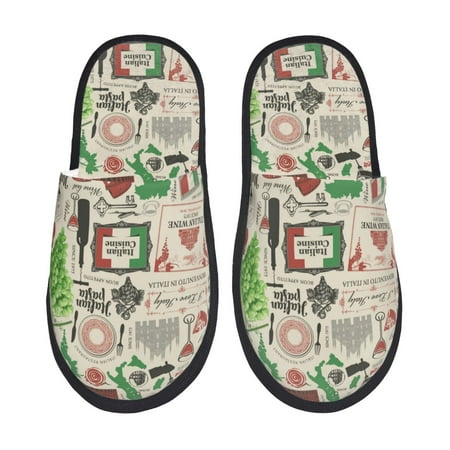 

Slippers for Women/Men - Grape Stamp Pattern Soft Plush Warm Slip-on Slippers House Slippers Indoor House Shoes