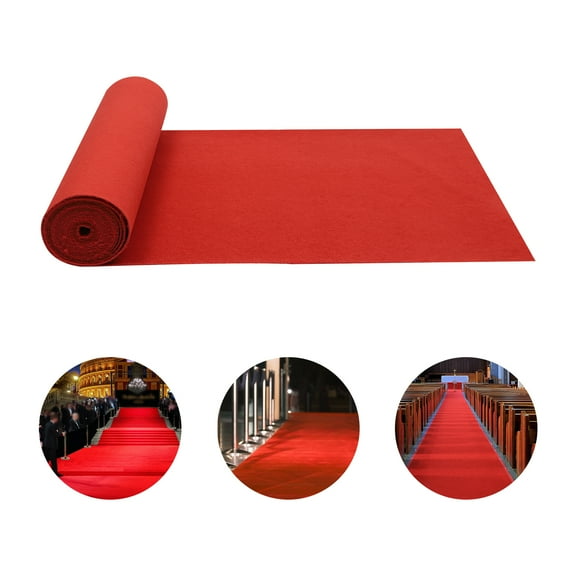 Red Carpet Runner Hollywood Birthday Party Decoration 33ft Non-slip Runway Rug for Vip Entrances, Weddings