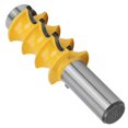 thumbnail image 3 of 2Pcs 1/2" Shank Carbide Wood Router Bits Set - 3-Bead & 3-Flute Architectural Molding Router Bits (1/2"*3/16") with Anti-Kickback Hardened Steel Body, Heat-Resistant Coating for Solid Wood, MDF,, 3 of 6