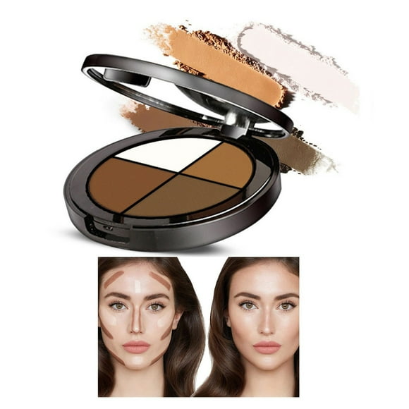 High Light Starry Sky Powder Highlight Shadow Nose Shadow Four Color Powder Long Lasting Waterproof Lighting Suitable For All Skin Tones