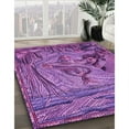 thumbnail image 3 of Ahgly Company Machine Washable Indoor Rectangle Transitional Dark Magenta Purple Area Rugs, 4' x 6', 3 of 7