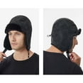 thumbnail image 3 of Fnooota Mens Winter Hats, Windproof Casual Adjustable Warm Hats with Earflap Black Size Free Size, 3 of 3