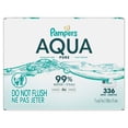thumbnail image 3 of Pampers Aqua Pure Baby Wipes, 99% Water, Fragrance Free, 336 Baby Wipes Total (6X Flip-Top Packs), 3 of 23
