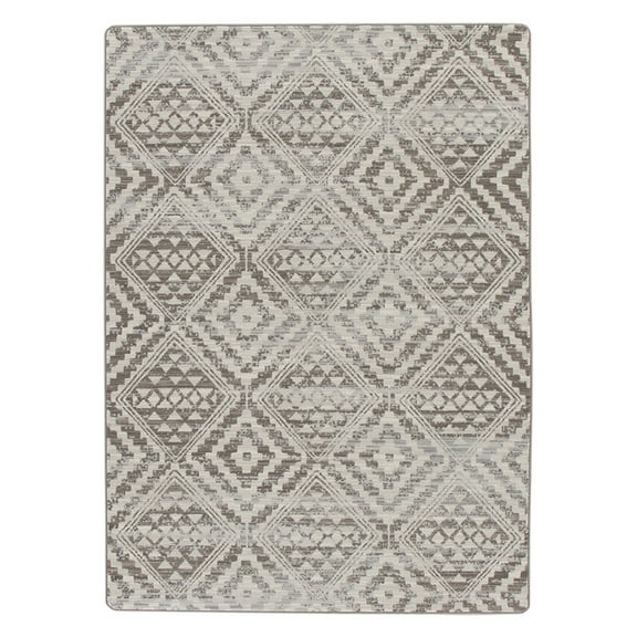 Milliken Drayton Area Rug 4000174011 Kenten Silversmith Repeat Half-Brick 5' 4" x 7' 8" Rectangle