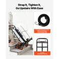 thumbnail image 5 of KFFKFF Stair Climbing Cart with 220 lbs Capacity, Folding Trolley with Adjustable Handle, 6 Wheels, and 2 Bungee Cords for Home, Groceries, and Warehouse Use, 5 of 9