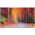 thumbnail image 2 of Road in Beautiful Autumn Forest - Modern Forest Canvas Art, 2 of 3