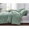 thumbnail image 3 of Chezmoi Collection Hugo 3-Piece Jacquard Comforter Set Queen Size, Sage Green Textured Woven Lightweight Thin Comforter Summer Bedding, 3 of 9