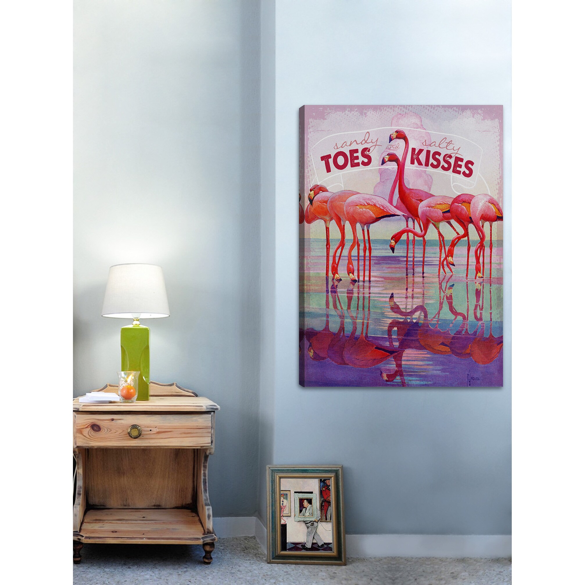 "Flamingo I" Painting Print on Wrapped Canvas