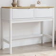 thumbnail image 1 of vidaXL Console Table FLORO White 89.5x36.5x73 cm Solid Wood Pine, 1 of 5