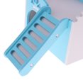 thumbnail image 3 of Ximing Pet Hamster Rat Small Animal Castle Sleeping House Nest Exercise Toy 2 Layers With Stair Design Blue, 3 of 10