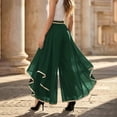 thumbnail image 3 of WCJM Women's Casual Pants High Waist Chiffon Pants for Women Wide Leg Ruffled Spring Summer Casual Dance Trousers, 3 of 4