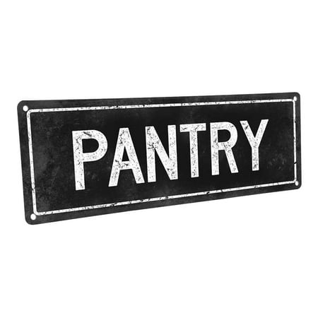 Black Pantry 4 X12 Metal Sign Wall Decor For Kitchen And Dining