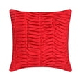 thumbnail image 1 of Funda de cojín para sofá, roja, lisa, de 30 x 30 cm (12 x 12 pulgadas), de ante sintético, con pliegues texturizados - Red Wind Folds, 1 of 7