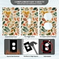 thumbnail image 3 of Yayeee Blank Wall Plate Cover 1-Gang 4.5"x2.7" Home Unused Decorative Outlet, Beige Retro Leaves, 3 of 7
