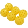 thumbnail image 3 of 6 Pack  Plastic  Set With Holes Hollow Yellow  Balls Outdoor Training, 3 of 8