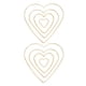thumbnail image 1 of Uxcell 2-Conjunto Anillos Atrapa Sueños, 4 Tamaños Anillo de Flores en Forma de Corazón de Metal para Manualidades DIY Dorado, 1 of 1