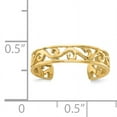 thumbnail image 2 of 14k Yellow Gold Adjustable Toe Ring Open Midi, 2 of 6