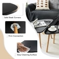 thumbnail image 5 of Spaco Set of 2 Modern Nesting Coffee Tables Triangular Tabletop Bamboo Legs, Small Side Table, End Table for Bedroom Living Room, 5 of 7