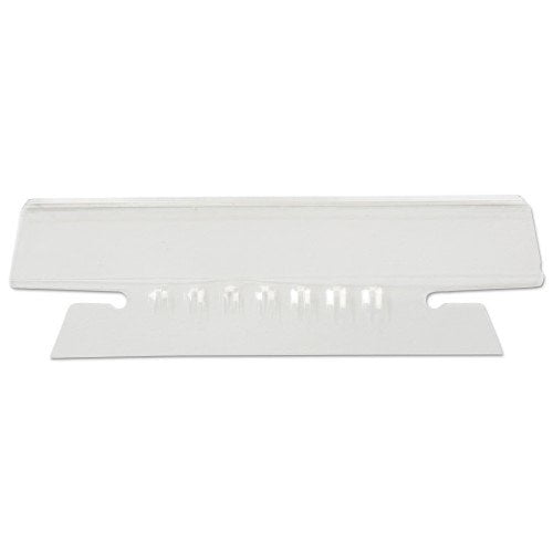 New Universal Hanging File Folder Plastic Index Tabs, 1/3-Cut Tabs, Clear, 3.5' Wide, 25/Pack,Each