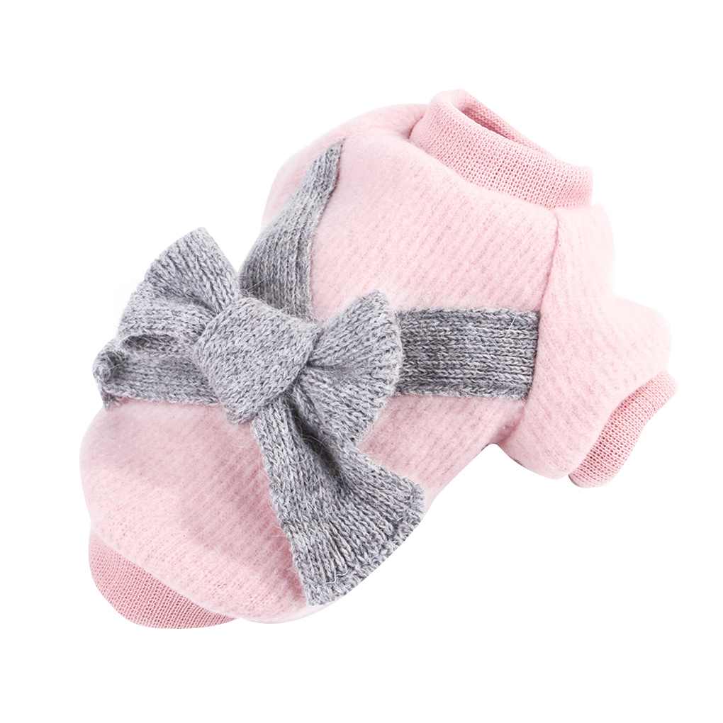PetEquip Flannelette Bowtie Pet Teddy Coat Puppy Two Feet Bow Clothes