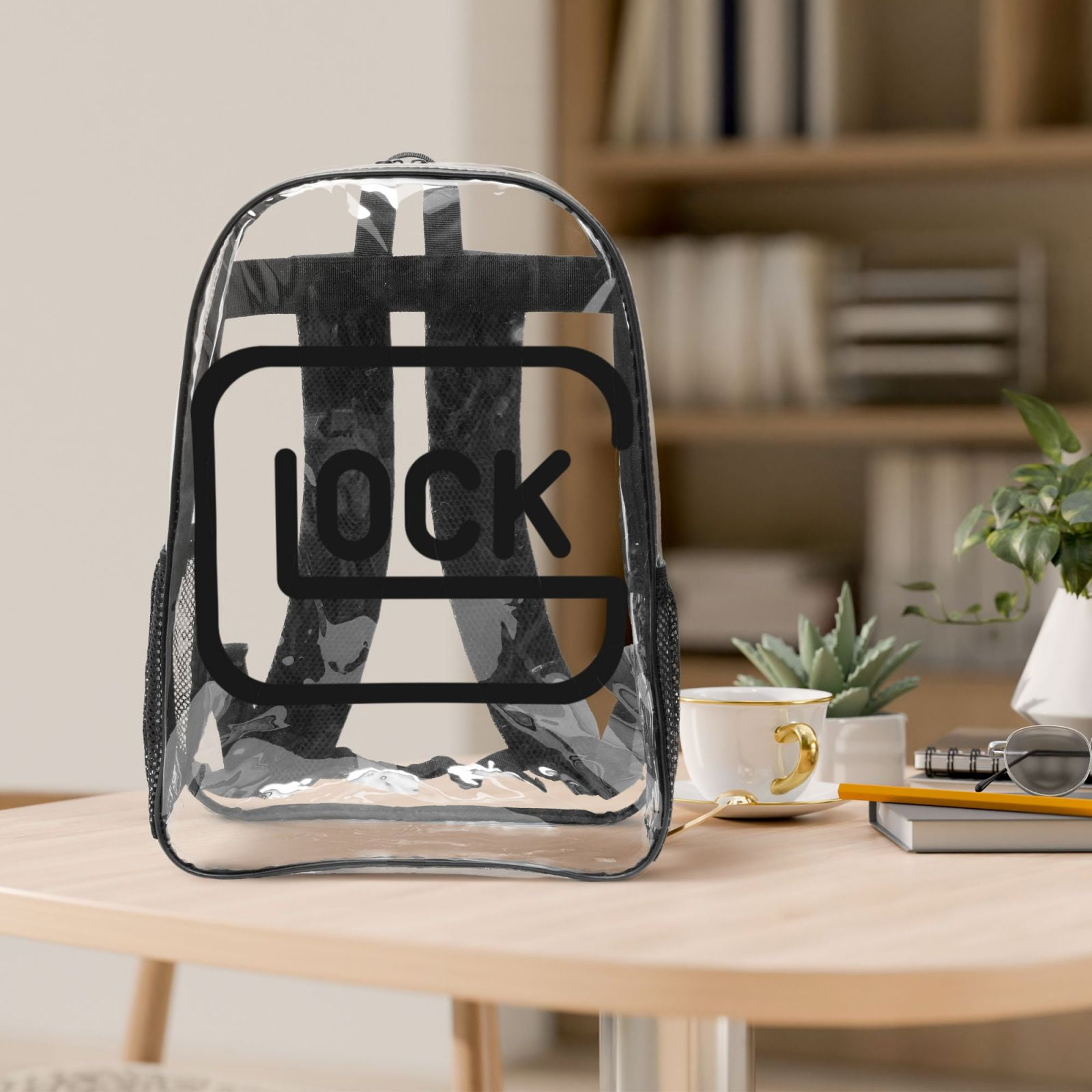 Glock Transparent Backpack Fashion Travel Backpack Laptop Backpack 16ch