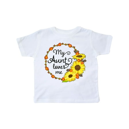 

Inktastic My Aunt Loves Me with Sunflower Wreath Gift Toddler Boy or Toddler Girl T-Shirt