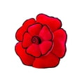 thumbnail image 2 of BKER Coussin Rond Rose 3D 19.7 Pouces Doux en Forme de Rose Fait Main Décoratif pour Sol, 2 of 4