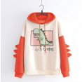 thumbnail image 2 of Women's Dinosaur Sweatshirt Long Sleeve Splice Tops Cute Cartoon Hoodies Teenagers Girls Casual Pullover, 2 of 5