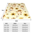 thumbnail image 5 of Bingfone Watercolor Bee Honey Honeycomb Bee Print Flannel Fleece Blanket Throw Blanket For Bed,Sofa,Couch,Travel,Camping(60"X50"), 5 of 9