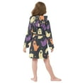 thumbnail image 7 of FORMRS Niños Bathrobe Unisex Hooded Robe Soft Plush Pajamas Sleepwear, Size 7-9T, Purple Halloween Ghosts, 7 of 7