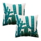 thumbnail image 1 of 2 fundas de cojín de sofá de algodón y cáñamo, funda de almohada con estampado de hojas de selva tropical, funda de cojín de coche, 1 of 5
