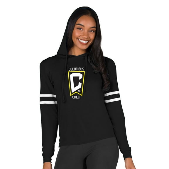 Women's Concepts Sport Black Columbus Crew Marathon-Hoodie Top