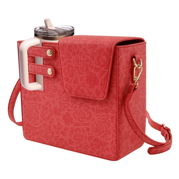 BASCET Portable Crossbody Water Cup Storage Bag Wear Resistant Versatile Water Bottle Holder With Adjustable Shoulder Strap for Outdoor Hiking Camping