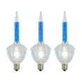 thumbnail image 3 of Novelty Lights 7 Light Traditional Christmas Bubble Light Set, Blue with Silver Glitter, 7 Feet, 3 of 8