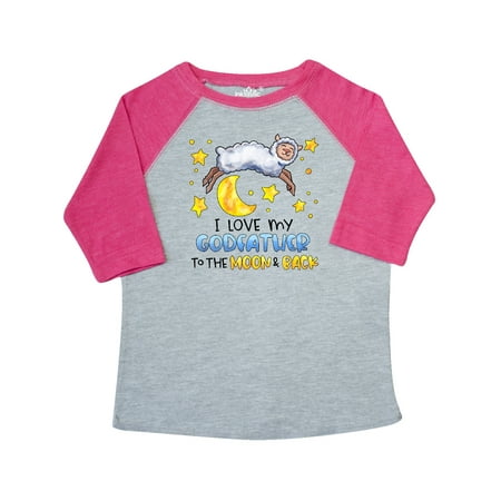 

Inktastic I Love my Godfather to the Moon and Back Cute Sheep Gift Toddler Boy or Toddler Girl T-Shirt