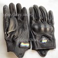 thumbnail image 3 of ICON Retro Time-Guantes De Cuero Real Para Motocicleta , Impermeables , Cruz , Neutros Equitación, 3 of 4