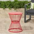 thumbnail image 2 of Noble House Lassen Outdoor Metal 16 Inch Side Table in Matte Red, 2 of 6