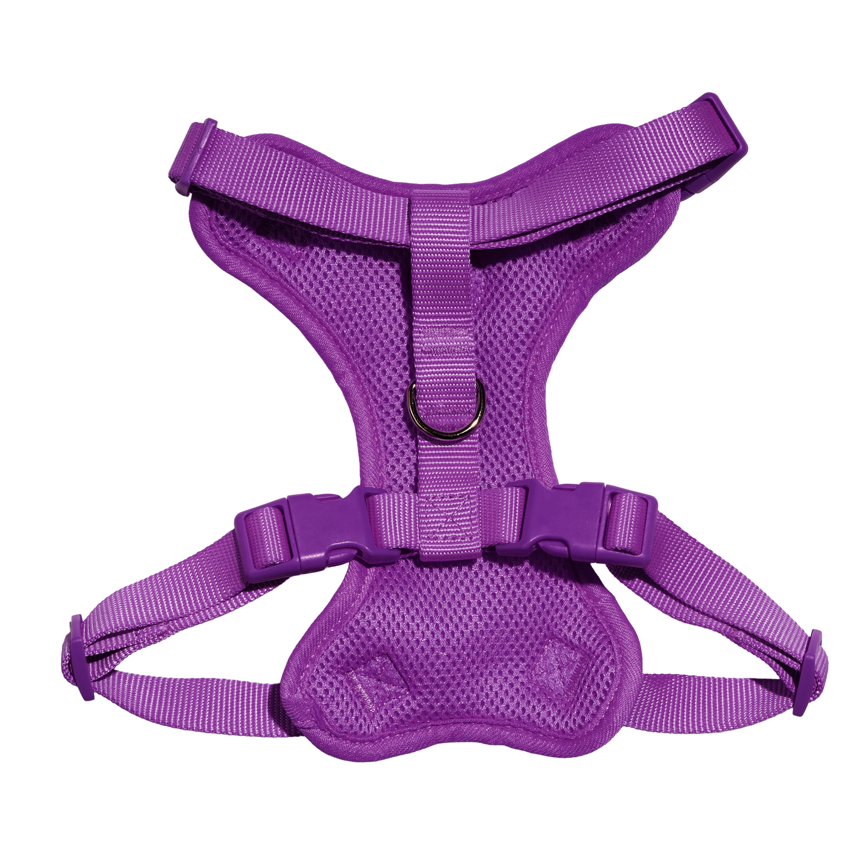 Vibrant Life Polyester Mesh Adjustable and Reflective Dog Walking Harness, Purple, L