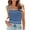 Blue, variant on Women's Square Neck Tank Top 2025, Knit Cropped but Modest Cami, 4-Way Stretch Color Block Shirt, Breathable Slim Fit Blouse, Work to Weekend Essential