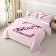 thumbnail image 3 of Catabedysis Personalized Letter Gifts Quilt Full,Classic Leopard Alphabet Z Full Bedspread Sets For Girls,3 Pieces, 3 of 7