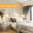 thumbnail image 5 of Set of two 24.5-inch modern table lamps in silver design, suitable for living rooms and bedrooms, equipped with 2 USB charging ports, white bedside lamp, unique vine leaf shape, suitable for reading, 5 of 7