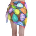 thumbnail image 2 of Kll Colorful Easter Eggs1 Print Women'S Sarong Coverups Short Bathing Suit Wrap Skirt Beach Wrap Swimsuit Cover Ups, 2 of 7