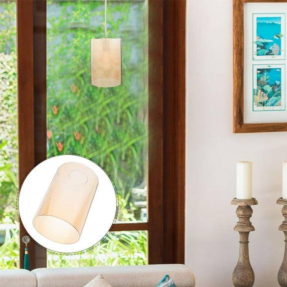 MLINS Handblown Pendant Shade Cylinder Glass Shade Hanging Pendant Light Fixtures Cover Farmhouse Glass Shade for Chandeliers
