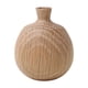 thumbnail image 2 of Jarrón de madera con acento decorativo marrón | Grano de madera natural | Centro de mesa de adorno de decoración para el hogar | Estilo rústico moderno | Para flores frescas o vegetación, 2 of 6