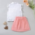 thumbnail image 5 of Gerichy Girls Summer Outfits, Toddler Girls Short Sleeve Baseball Printed T Shirt Pullover Tops Bell Bottoms Pants Kids Outfits, 5 of 6