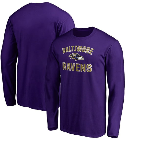 Men's Purple Baltimore Ravens Victory Arch Long Sleeve T-Shirt