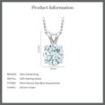 thumbnail image 5 of Gem Stone King 925 Sterling Silver Sky Blue Aquamarine Pendant Necklace for Women (0.75 Cttw, Gemstone March Birthstone, Round 6MM, With 18 inch Silver Chain), 5 of 5