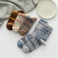 thumbnail image 3 of Monebena 5 Pairs Men Socks Colorful Novelty Socks Super Thick Thermal Hiking Winter Warm Boot Heavy Soft Cozy Socks for Men & Women M01, 3 of 8