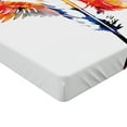 thumbnail image 2 of Ambesonne Music Fitted Sheet, Feather with Wings Birds, Queen Size, Multicolor, 2 of 3