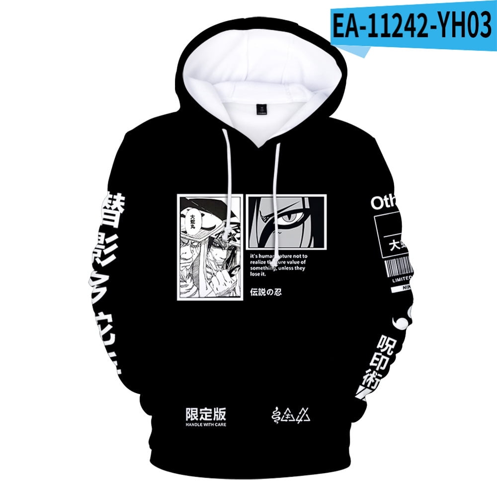Popular Anime Role Anime Naruto Characters Peripheral Street 3d Digital Hooded Sweatshirt Adult Walmart Com
